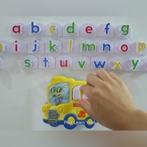 Alphabet School Bus Toy - Yellow